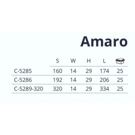 Uchwyt meblowy  AMARO  C-5825, 160 mm,  P61 czarny mat