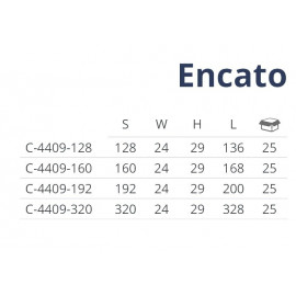 Uchwyt meblowy ENCATO  C-4409, 192 mm,  P59-G2   czarny+chrom